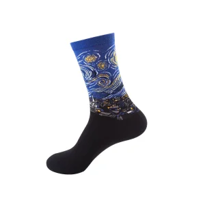 Vibrant Famous Painting-Themed Socks