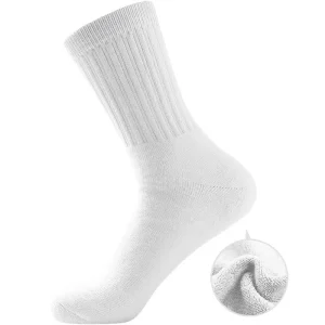 Custom Warm White Terry Socks