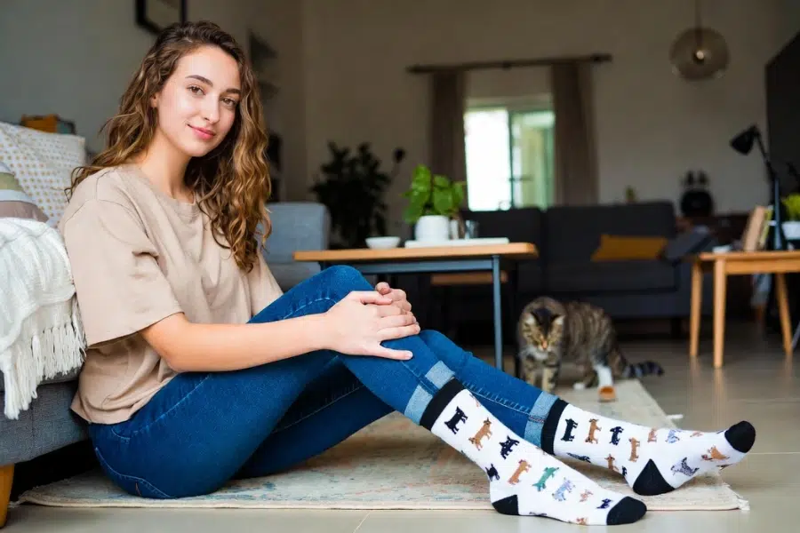 Pets and socks with custom pet socks worn in everyday life