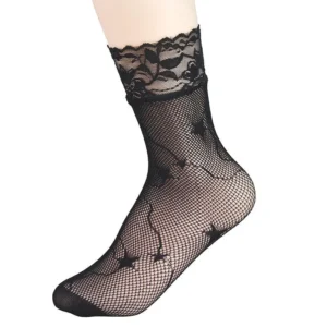Custom Patterned Fishnet Sheer Socks